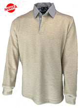 Carica l'immagine nel visualizzatore di Gallery, POLO UOMO COSTA Beige Collo Rigatino