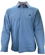 Carica l'immagine nel visualizzatore di Gallery, Maglia Polo Piquet Azzurro collo Camicia Rigato