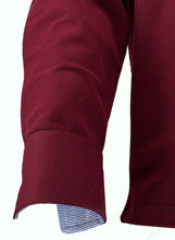Carica l'immagine nel visualizzatore di Gallery, POLO Uomo Piquet Bordeaux Collo Rigato Bianco e Bordeaux