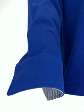 Carica l'immagine nel visualizzatore di Gallery, POLO Uomo Piquet Manica Lunga Blu Royal Collo In Tinta