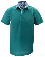 Carica l'immagine nel visualizzatore di Gallery, Polo Piquet Uomo Verde Adria Collo Fantasia