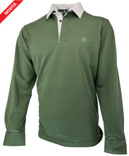 Carica l'immagine nel visualizzatore di Gallery, POLO Uomo Piquet Manica Lunga Verde Salvia Collo Oxford