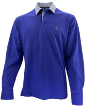 Carica l'immagine nel visualizzatore di Gallery, Maglia Polo Piquet Viola Collo Camicia Rigato