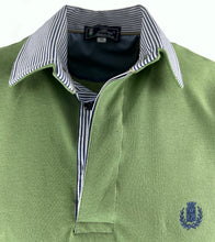 Carica l'immagine nel visualizzatore di Gallery, Polo Piquet Uomo Salvia Collo Rigato