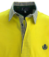 Carica l'immagine nel visualizzatore di Gallery, Piquet Uomo Giallo Limone Collo Quadretti