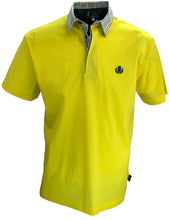 Carica l'immagine nel visualizzatore di Gallery, Piquet Uomo Giallo Limone Collo Quadretti