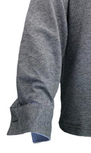 Carica l'immagine nel visualizzatore di Gallery, POLO UOMO Piquet Oxford Grigio Collo Azzurro