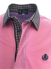 Carica l'immagine nel visualizzatore di Gallery, POLO Piquet Uomo Rosa Collo Quadretti