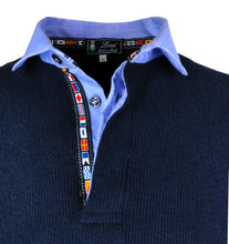 Carica l'immagine nel visualizzatore di Gallery, POLO UOMO COSTA Blu collo Oxford