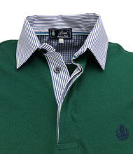 Carica l'immagine nel visualizzatore di Gallery, POLO Piquet Collo Camicia a righe Uomo Verde