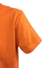 Carica l'immagine nel visualizzatore di Gallery, POLO Piquet Arancio collo Rigato bianco e blu