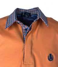 Carica l'immagine nel visualizzatore di Gallery, Polo Piquet Uomo Albicocca Collo Quadretti