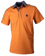 Carica l'immagine nel visualizzatore di Gallery, Polo Piquet Uomo Albicocca Collo Quadretti