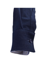 Carica l'immagine nel visualizzatore di Gallery, POLO Piquet Blu Navy Riga Bianco Blu Marrone