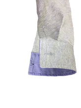 Carica l'immagine nel visualizzatore di Gallery, POLO Piquet Grigio melange collo a righe bianche e blu