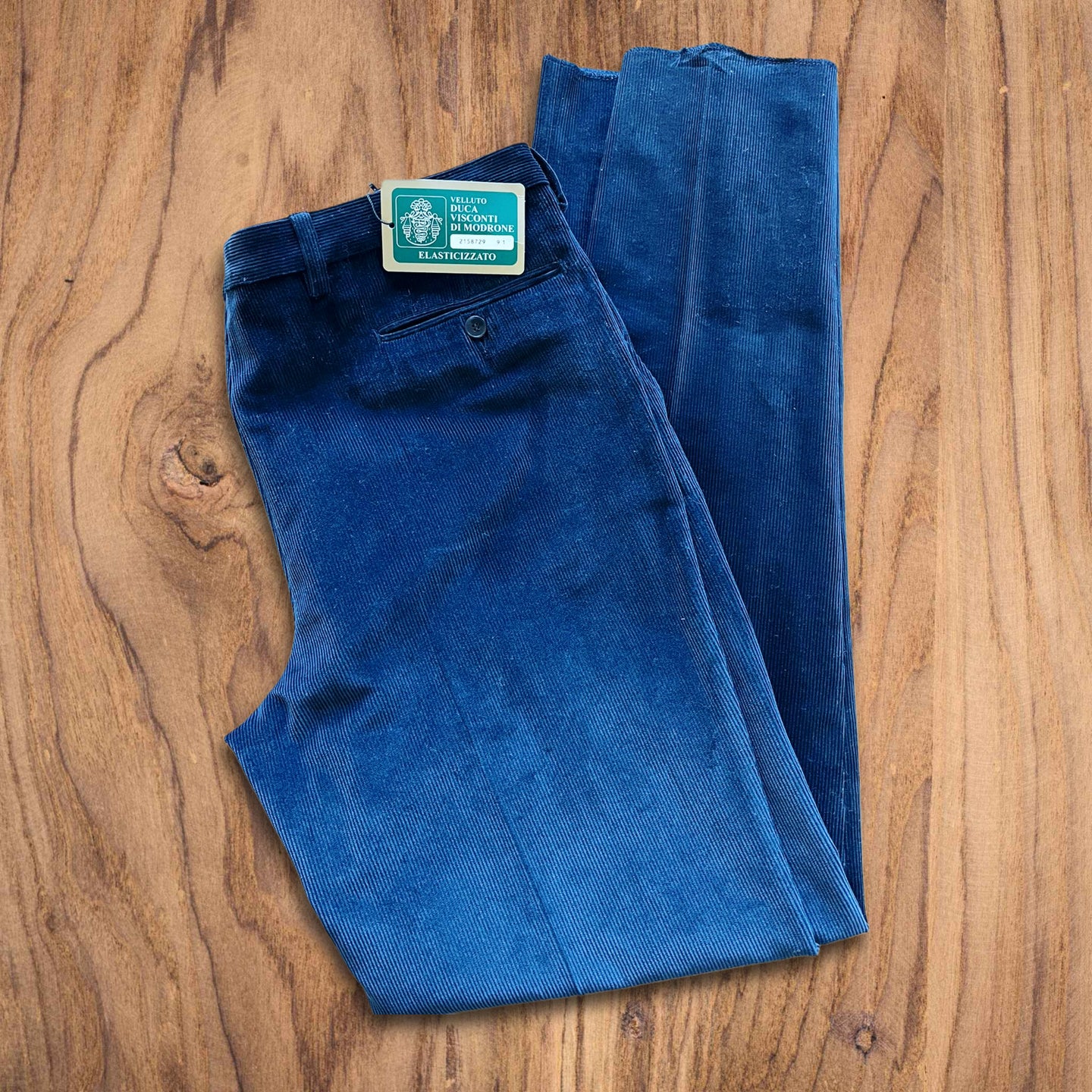 PANTALONE UOMO VELLUTO VISCONTI DI MODRONE colore BLU