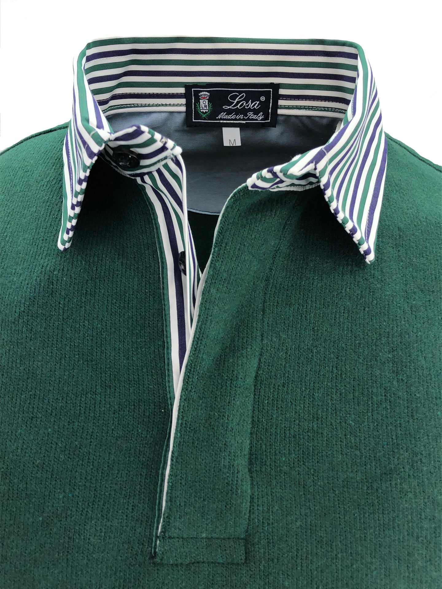 POLO UOMO COSTA Verde Collo Rigato