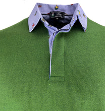 Carica l'immagine nel visualizzatore di Gallery, POLO UOMO COSTA VERDE MENTA Collo Rigato  Fantasia Mongolfiere
