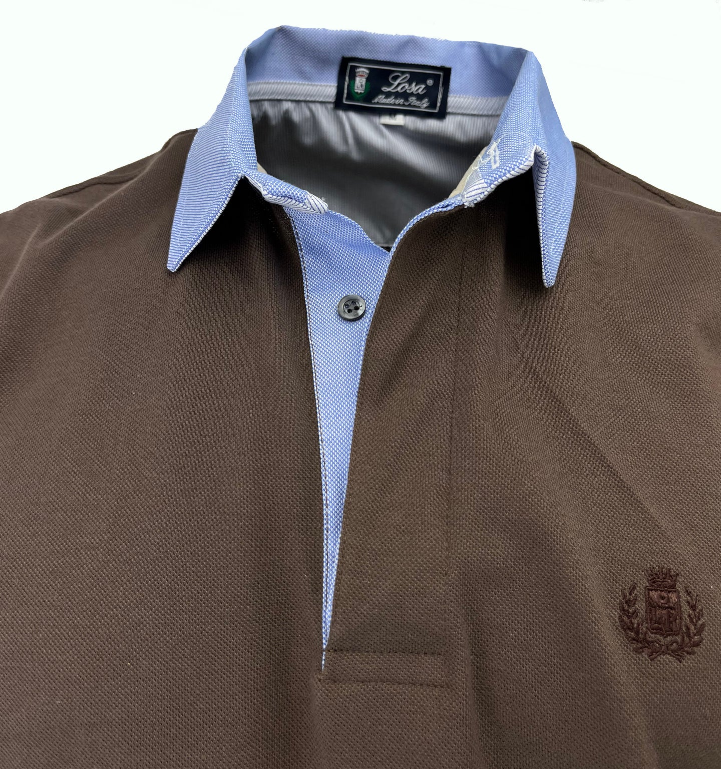 POLO Uomo Piquet  Castagna Collo Oxford
