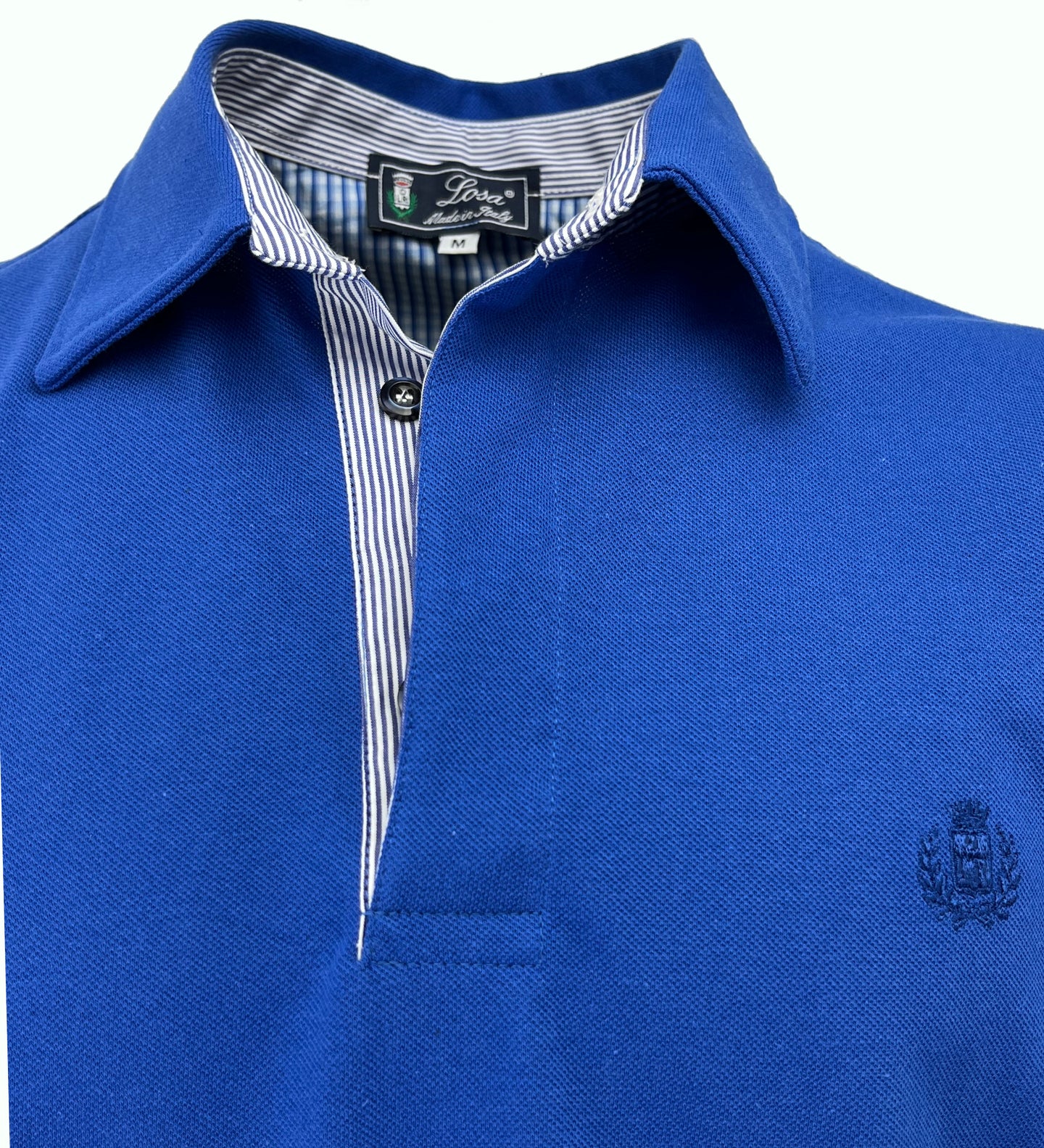 POLO Uomo Piquet  Blu Royal Collo In Tinta