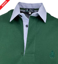 Carica l'immagine nel visualizzatore di Gallery, POLO Uomo Piquet Verdone Collo Rigatino
