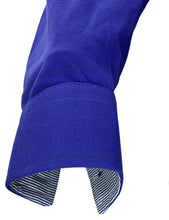Carica l&#39;immagine nel visualizzatore di Gallery, Maglia Polo Piquet Viola Collo Camicia Rigato
