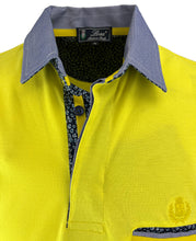 Carica l'immagine nel visualizzatore di Gallery, Piquet  Uomo  Manica Corta Giallo Limone collo Oxford Jeans
