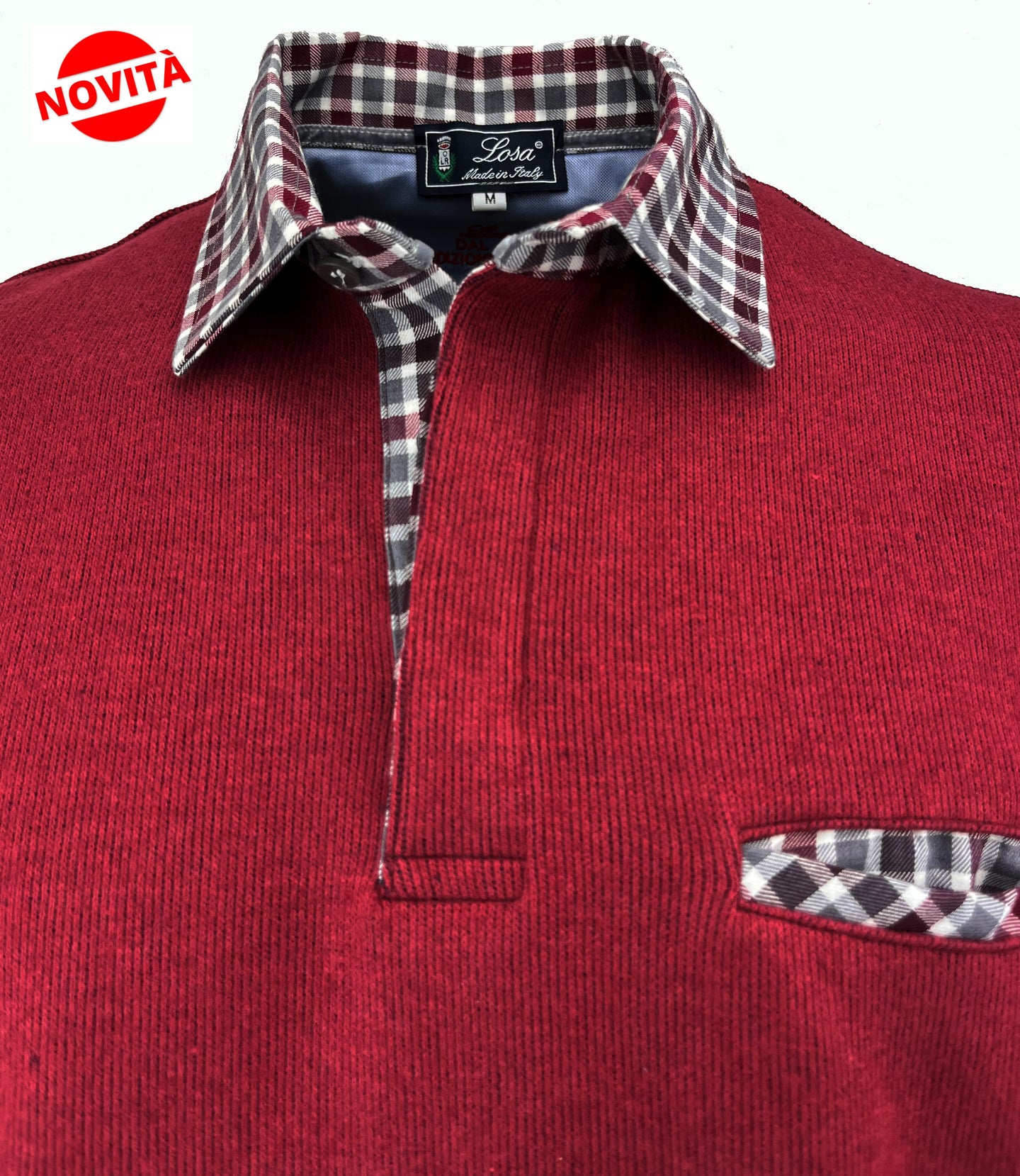 POLO  UOMO COSTA Bordeaux Collo Quadretti