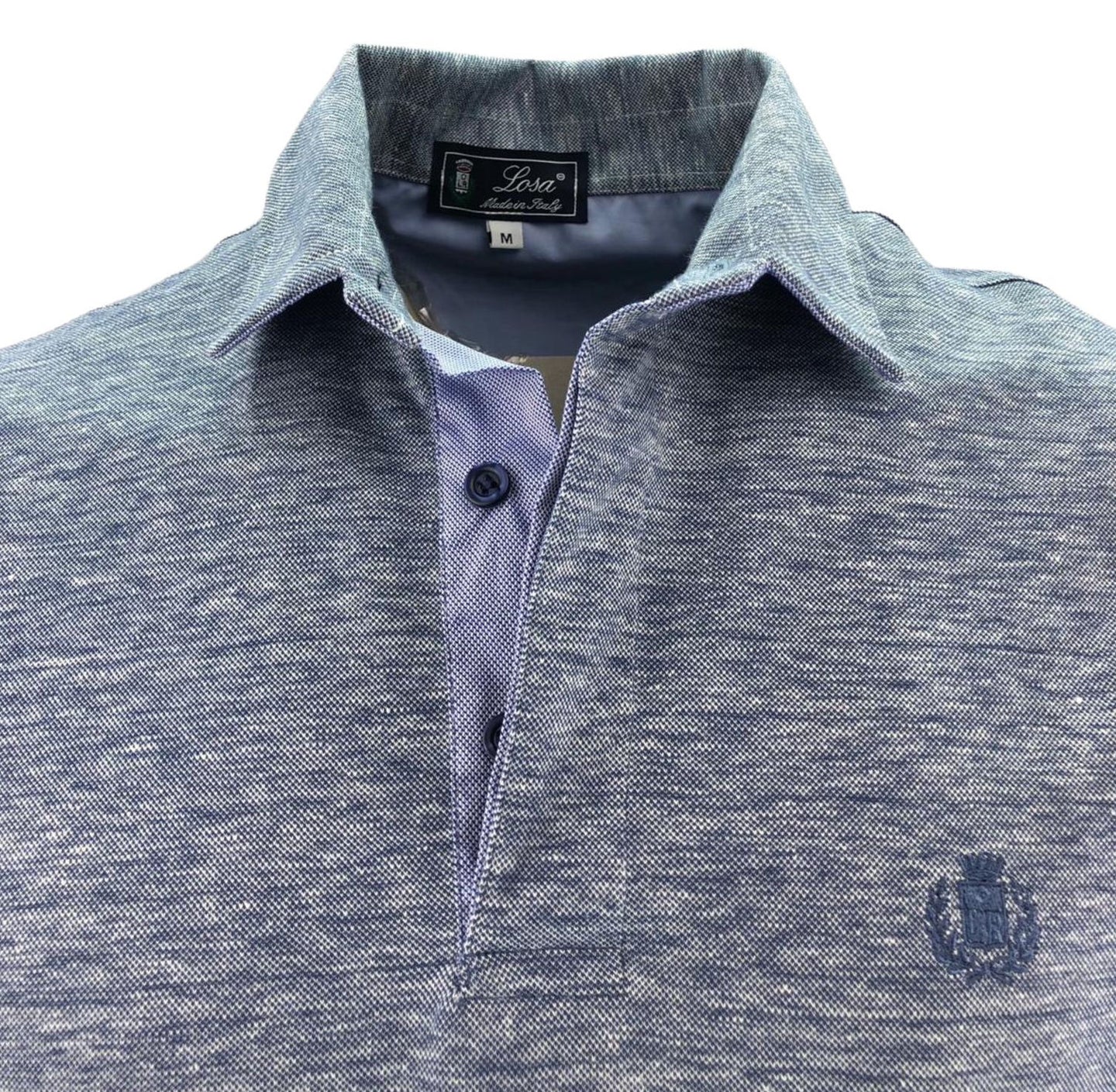 POLO Uomo Piquet  Blu Melange