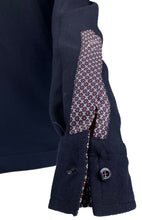 Carica l'immagine nel visualizzatore di Gallery, POLO Donna Manica Lunga Piquet BLU Navy Collo Fantasia

