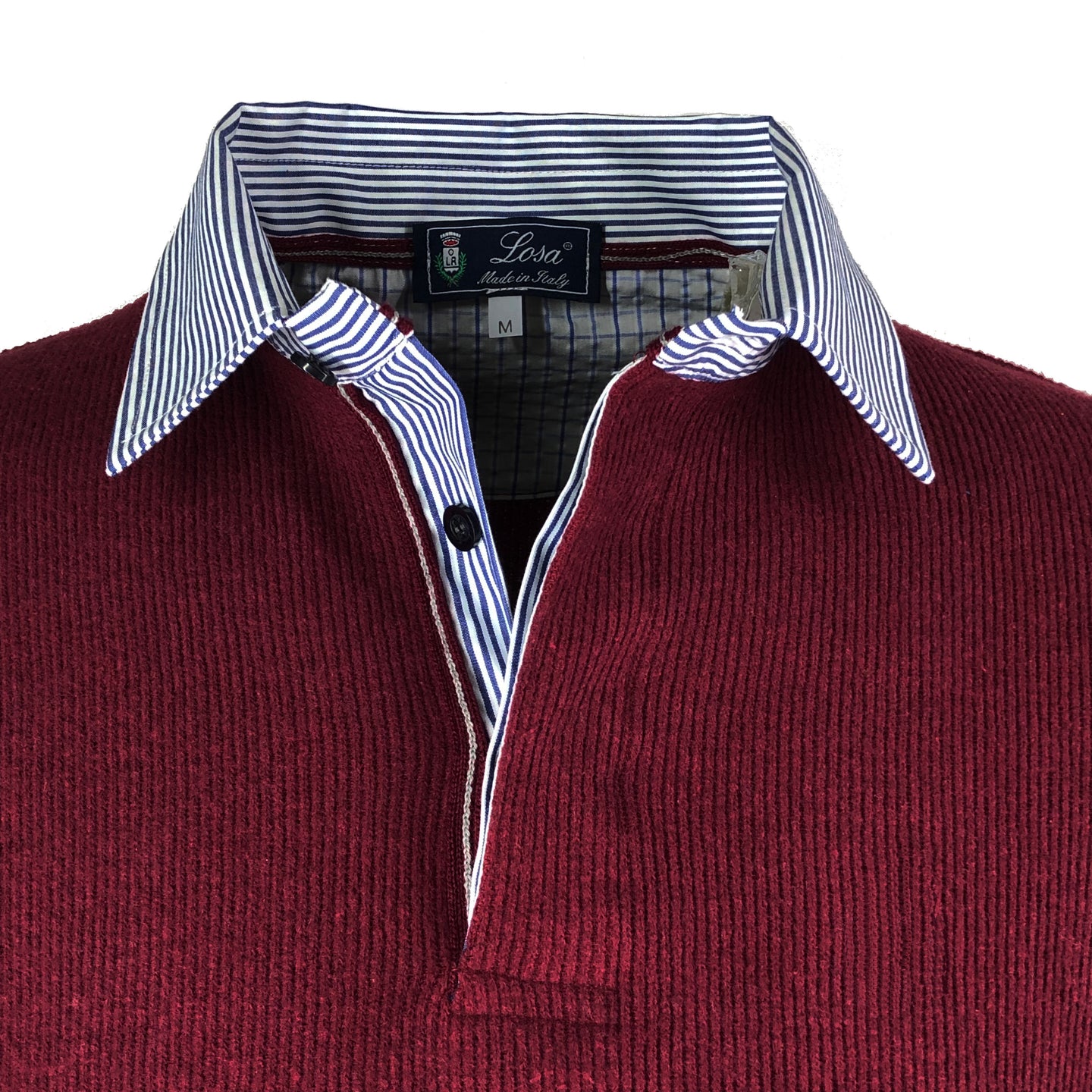 POLO  UOMO COSTA Bordeaux Collo Righe