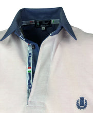Carica l'immagine nel visualizzatore di Gallery, Piquet Uomo Rosa Collo Blue Jeans
